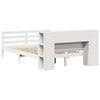 Seng med bokhylle uten madrass hvit 135x190 cm heltre furu