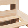 Seng med bokhylle uten madrass 90x200 cm heltre furu