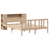 Seng med bokhylle uten madrass 135x190 cm heltre furu