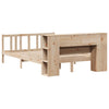 Seng med bokhylle uten madrass 135x190 cm heltre furu