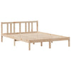 Seng med bokhylle uten madrass 135x190 cm heltre furu