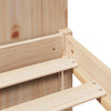 Seng med bokhylle uten madrass 135x190 cm heltre furu