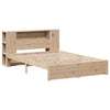 Seng med bokhylle uten madrass 120x190 cm heltre furu