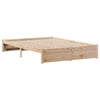 Seng med bokhylle uten madrass 120x190 cm heltre furu