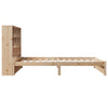 Seng med bokhylle uten madrass 90x200 cm heltre furu