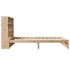 Seng med bokhylle uten madrass 100x200 cm heltre furu