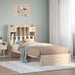 Seng med bokhylle uten madrass 75x190 cm heltre furu