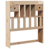 Seng med bokhylle uten madrass 100x200 cm heltre furu