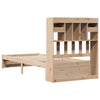 Seng med bokhylle uten madrass 100x200 cm heltre furu