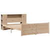 Seng med bokhylle uten madrass 135x190 cm heltre furu