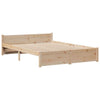 Seng med bokhylle uten madrass 135x190 cm heltre furu
