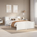 Seng med bokhylle uten madrass hvit 135x190 cm heltre furu
