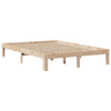Seng med bokhylle uten madrass 135x190 cm heltre furu