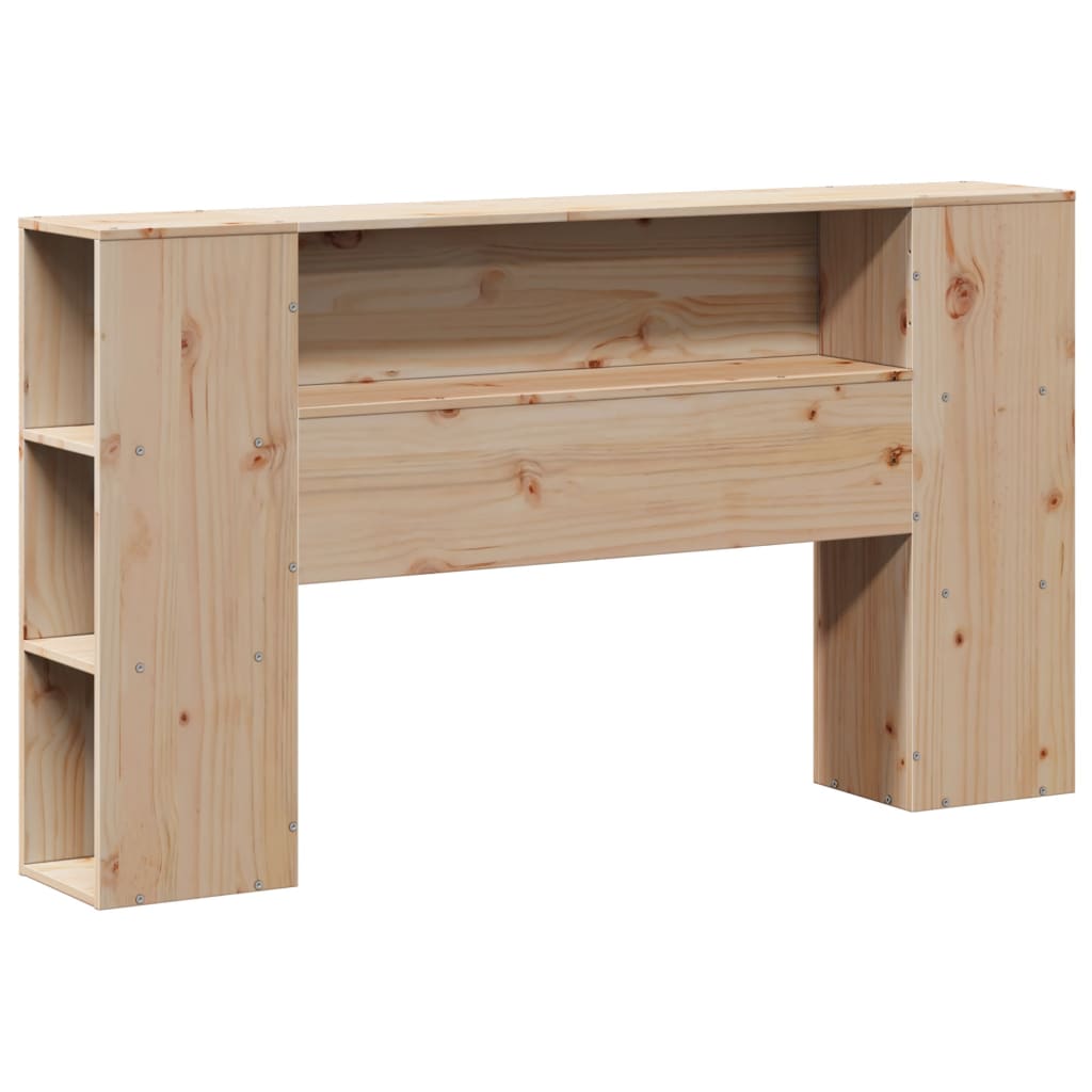 Seng med bokhylle uten madrass 135x190 cm heltre furu