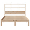 Seng med bokhylle uten madrass 120x200 cm heltre furu
