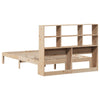 Seng med bokhylle uten madrass 120x200 cm heltre furu