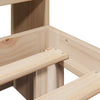 Seng med bokhylle uten madrass 120x200 cm heltre furu