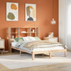 Seng med bokhylle uten madrass 120x200 cm heltre furu