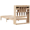 Seng med bokhylle uten madrass 90x190 cm heltre furu