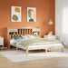 Seng med bokhylle uten madrass 180x200 cm heltre furu