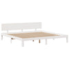 Seng med bokhylle uten madrass hvit 180x200 cm heltre furu