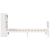 Seng med bokhylle uten madrass hvit 90x200 cm heltre furu