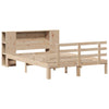 Seng med bokhylle uten madrass 135x190 cm heltre furu