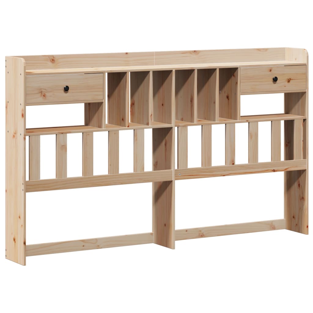 Seng med bokhylle uten madrass 180x200 cm heltre furu