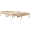 Seng med bokhylle uten madrass 135x190 cm heltre furu