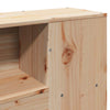 Seng med bokhylle uten madrass 135x190 cm heltre furu