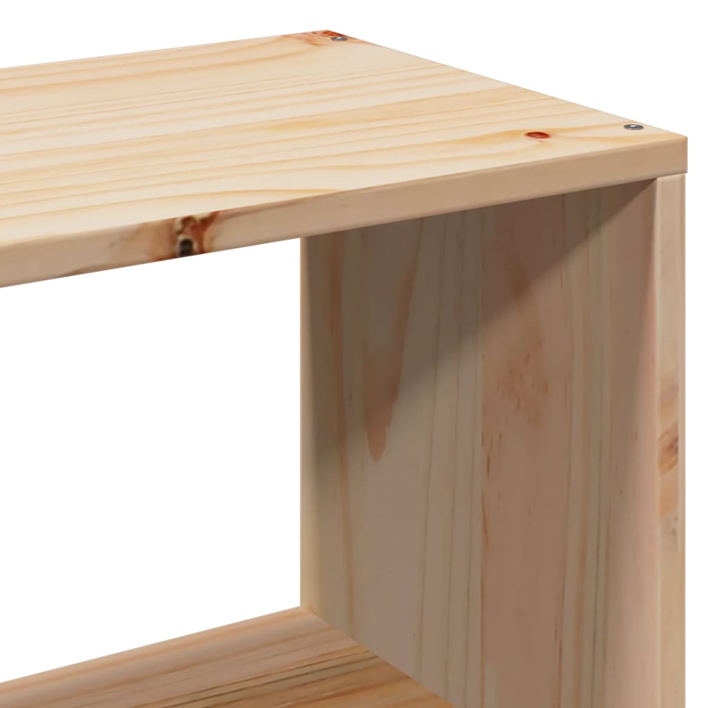 Seng med bokhylle uten madrass 140x190 cm heltre furu