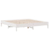 Seng med bokhylle uten madrass hvit 180x200 cm heltre furu