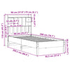 Seng med bokhylle uten madrass hvit 90x200 cm heltre furu