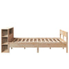 Seng med bokhylle uten madrass 135x190 cm heltre furu