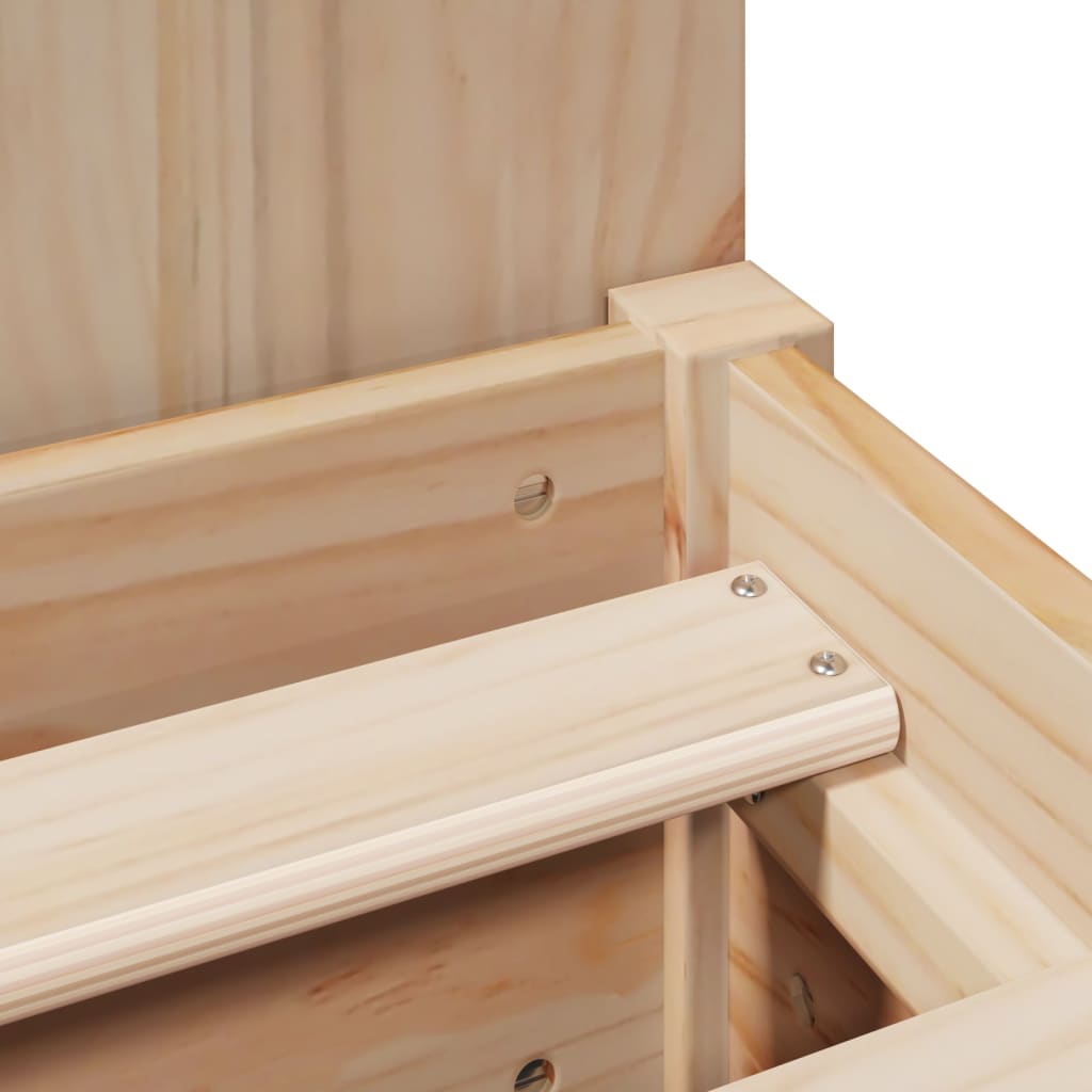 Seng med bokhylle uten madrass 75x190 cm heltre furu