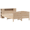 Seng med bokhylle uten madrass 135x190 cm heltre furu