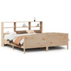Seng med bokhylle uten madrass 180x200 cm heltre furu