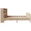 Seng med bokhylle uten madrass 180x200 cm heltre furu