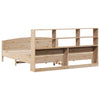 Seng med bokhylle uten madrass 180x200 cm heltre furu