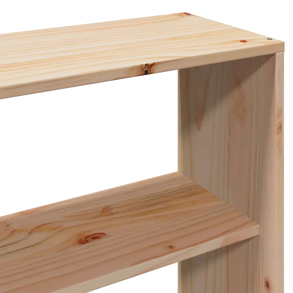 Seng med bokhylle uten madrass 180x200 cm heltre furu