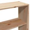 Seng med bokhylle uten madrass 180x200 cm heltre furu