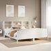 Seng med bokhylle uten madrass hvit 180x200 cm heltre furu