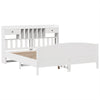 Seng med bokhylle uten madrass hvit 180x200 cm heltre furu