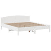 Seng med bokhylle uten madrass hvit 180x200 cm heltre furu