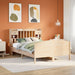 Seng med bokhylle uten madrass 140x200 cm heltre furu