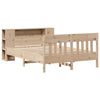 Seng med bokhylle uten madrass 135x190 cm heltre furu
