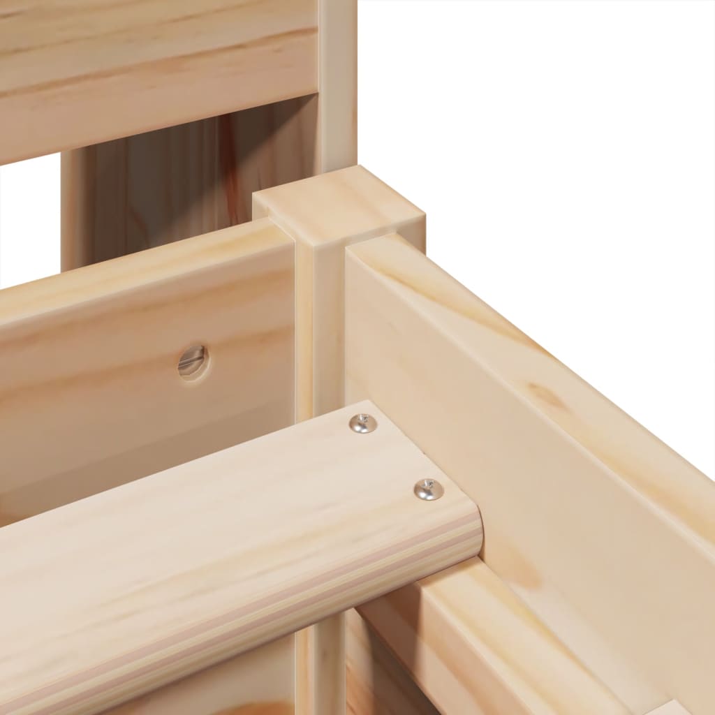 Sengeramme uten madrass hvit 135x190 cm heltre furu