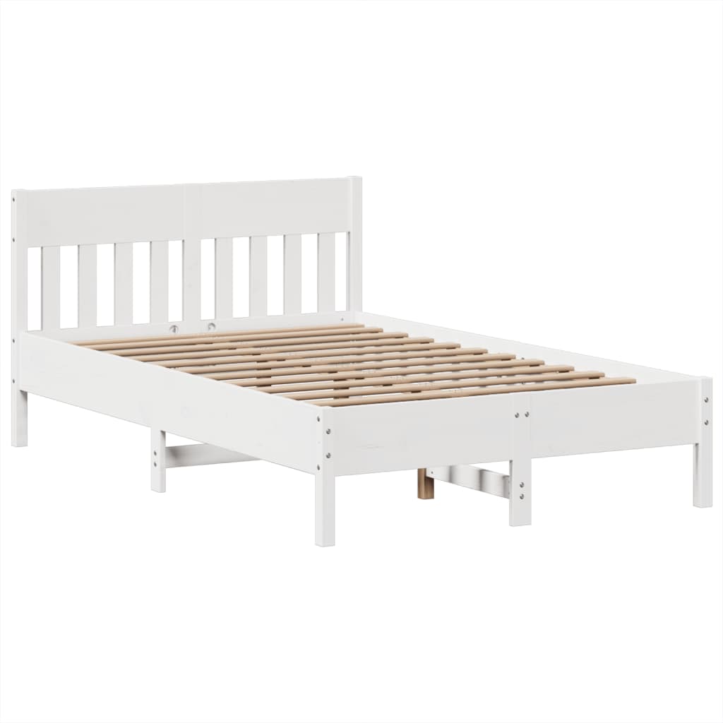 Sengeramme uten madrass hvit 135x190 cm heltre furu