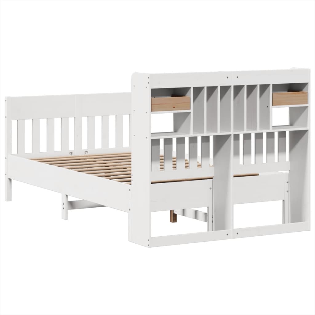 Sengeramme uten madrass hvit 135x190 cm heltre furu