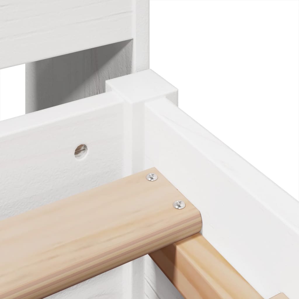 Sengeramme uten madrass hvit 135x190 cm heltre furu